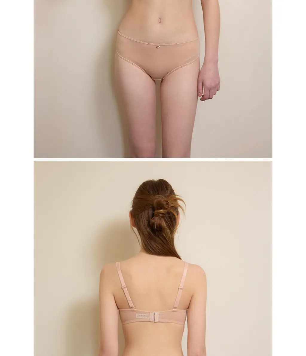 [Wonderbra] [스킨팔레트] 아쿠아 V넥 노와이어 브라팬티 2종세트 라이트베이지 WBW5M50_T 상세페이지 25